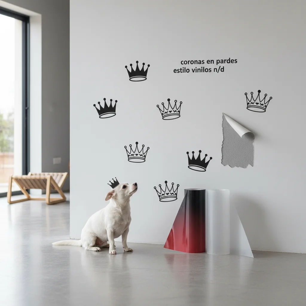Coronas Decorativas en Paredes: La Elegancia de los Vinilos para tu Hogar