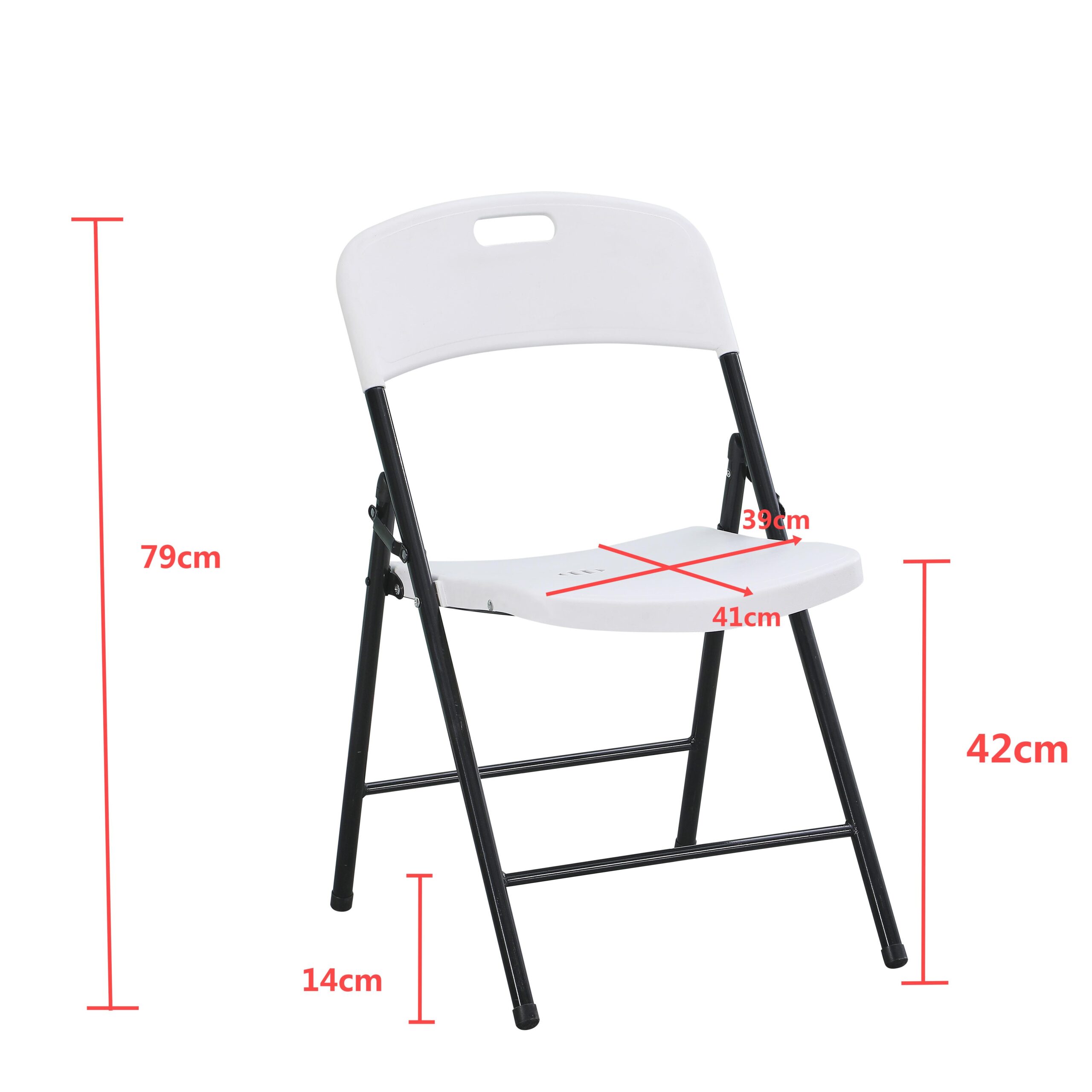 Set X6 Silla Plegable Blanca BM-F05 79X39X41 Blanco - Imagen 3