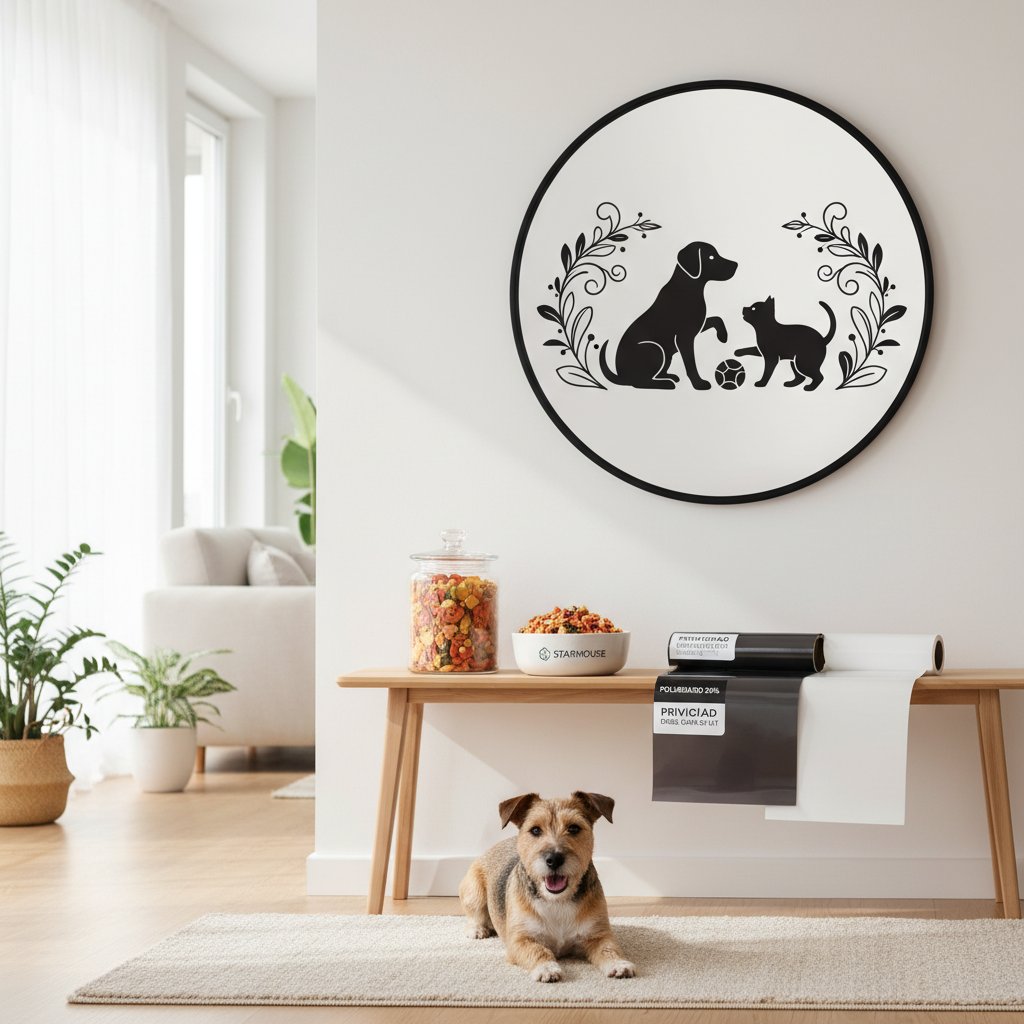espejos con vinilos decorativos n/d — alimento natural para mascotas en Colombia