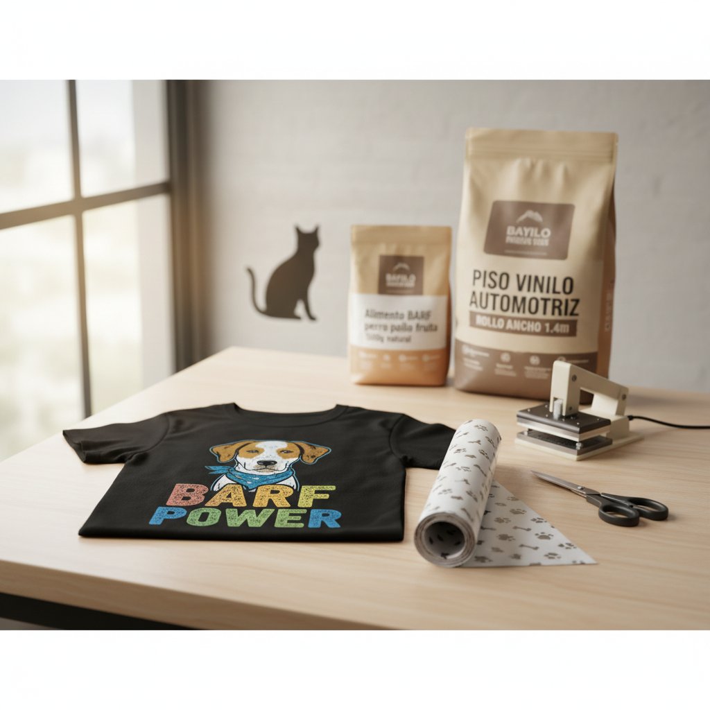 estampado de vinilo textil n/d — alimento natural para mascotas en Colombia