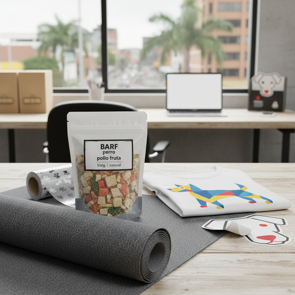 estampado en vinilo 00 — alimento natural para mascotas en Colombia