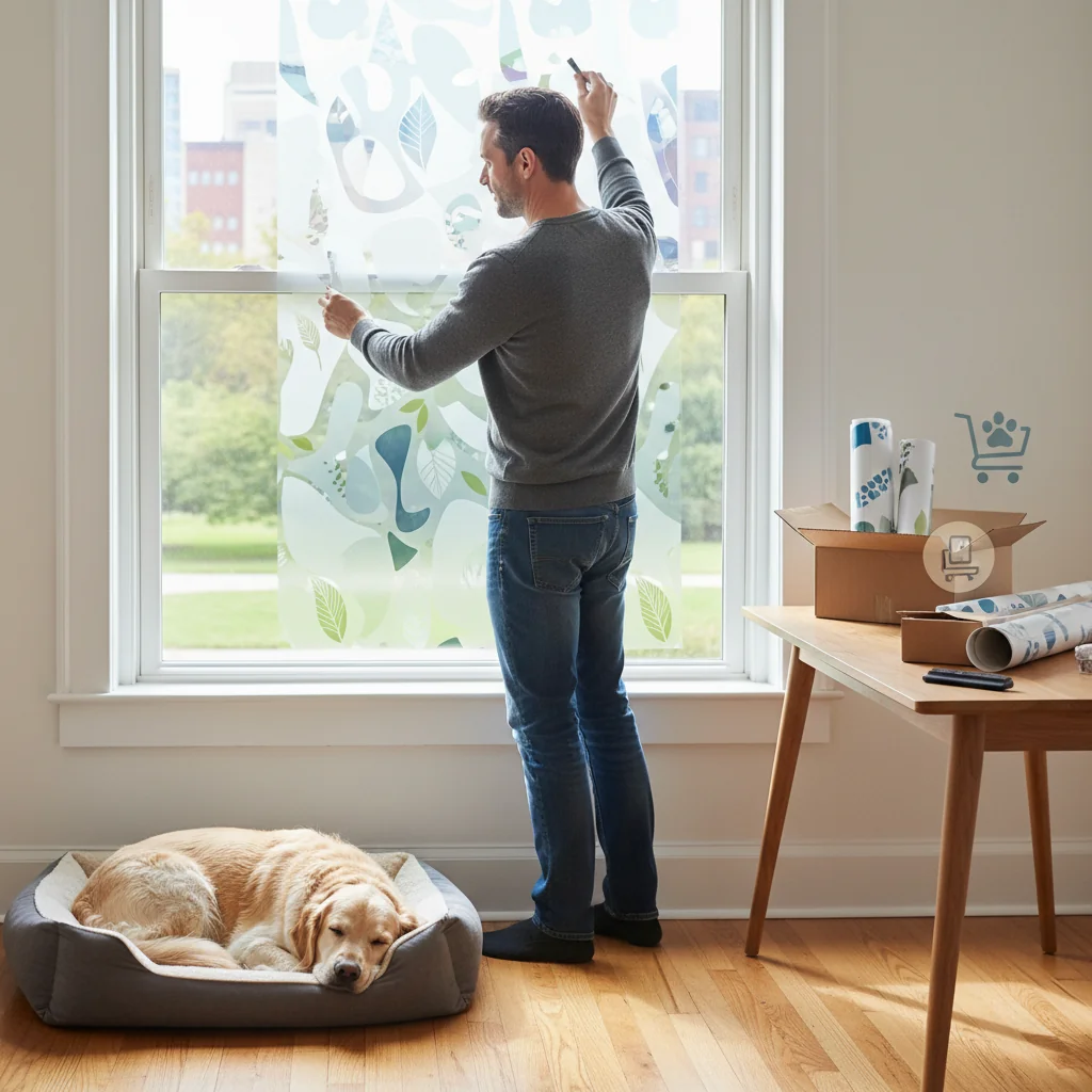 hombre decoracion ventana con vinilo cuarto n/d beneficios