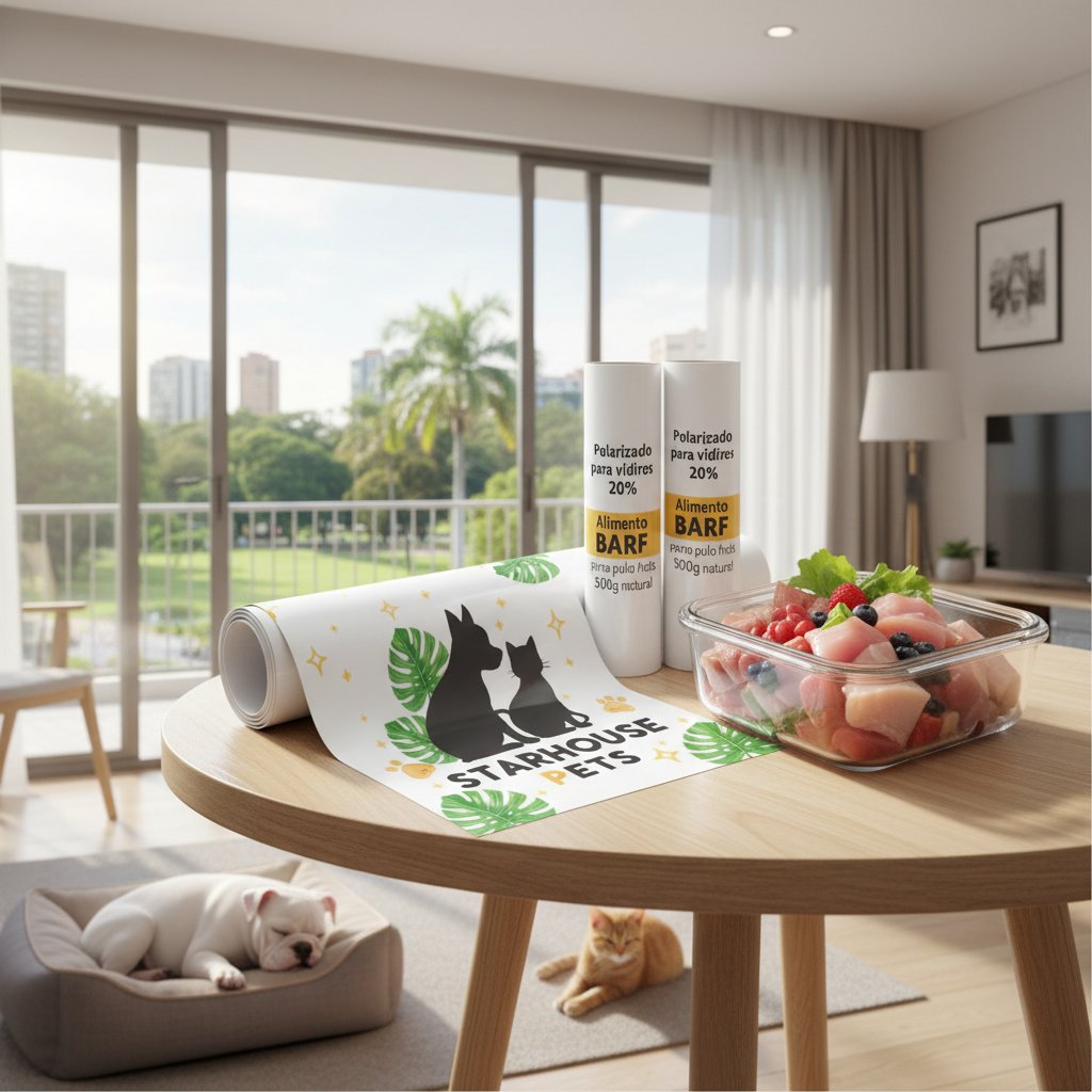 imagen vinilo decorativo — alimento natural para mascotas en Colombia