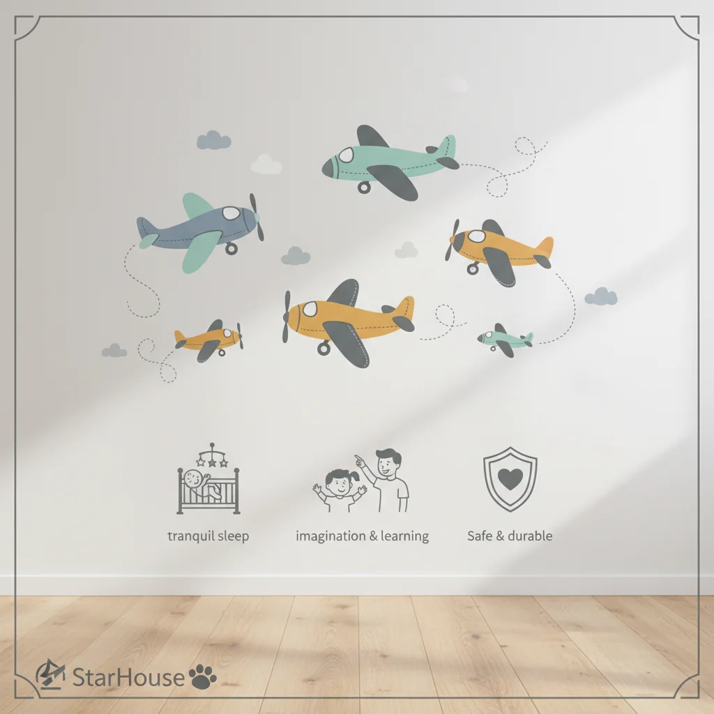 infantiles avion vinilos para paredes n/d beneficios