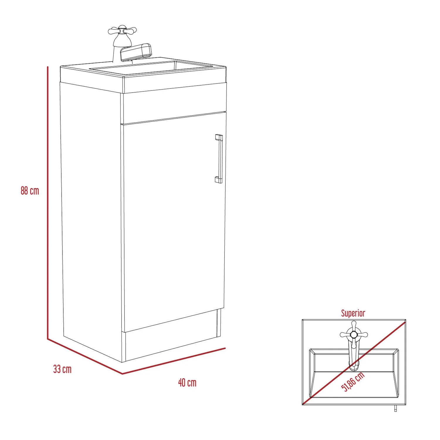 Mueble para Lavamanos Madrid RTA Wengue - Imagen 2