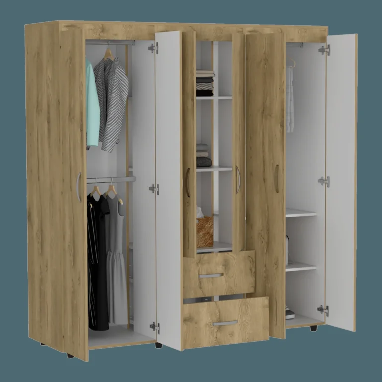 Closet Bariloche 180 X 170 X 50 RTA Blanco + Macadamia