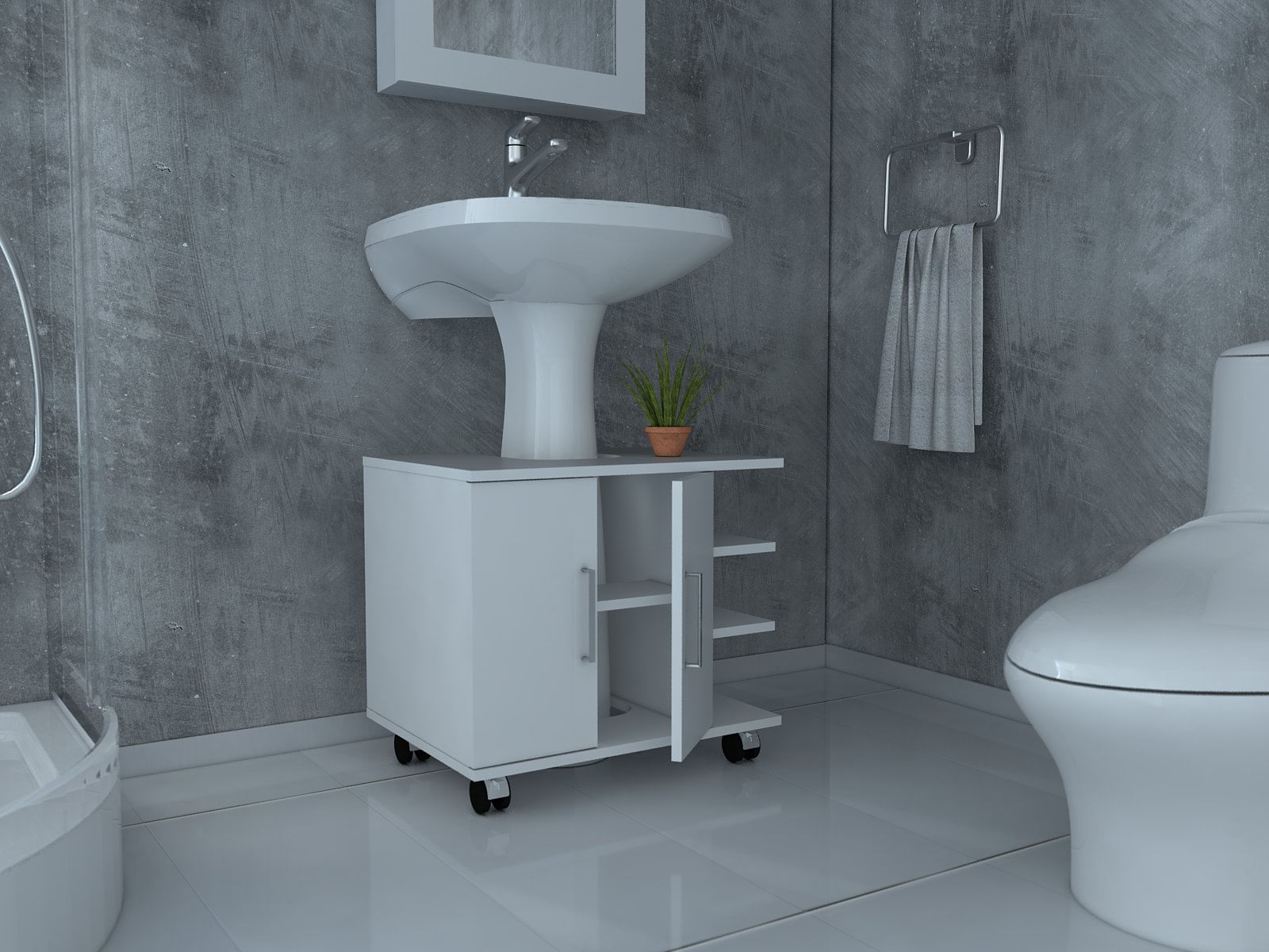 Mueble Elemental para Lavamanos RTA Blanco - Imagen 8