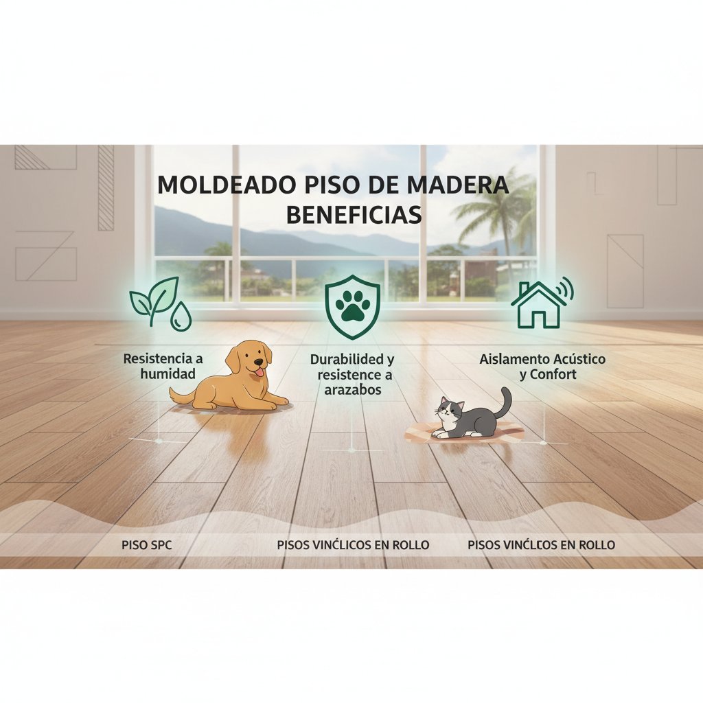 moldeado piso de madera beneficios