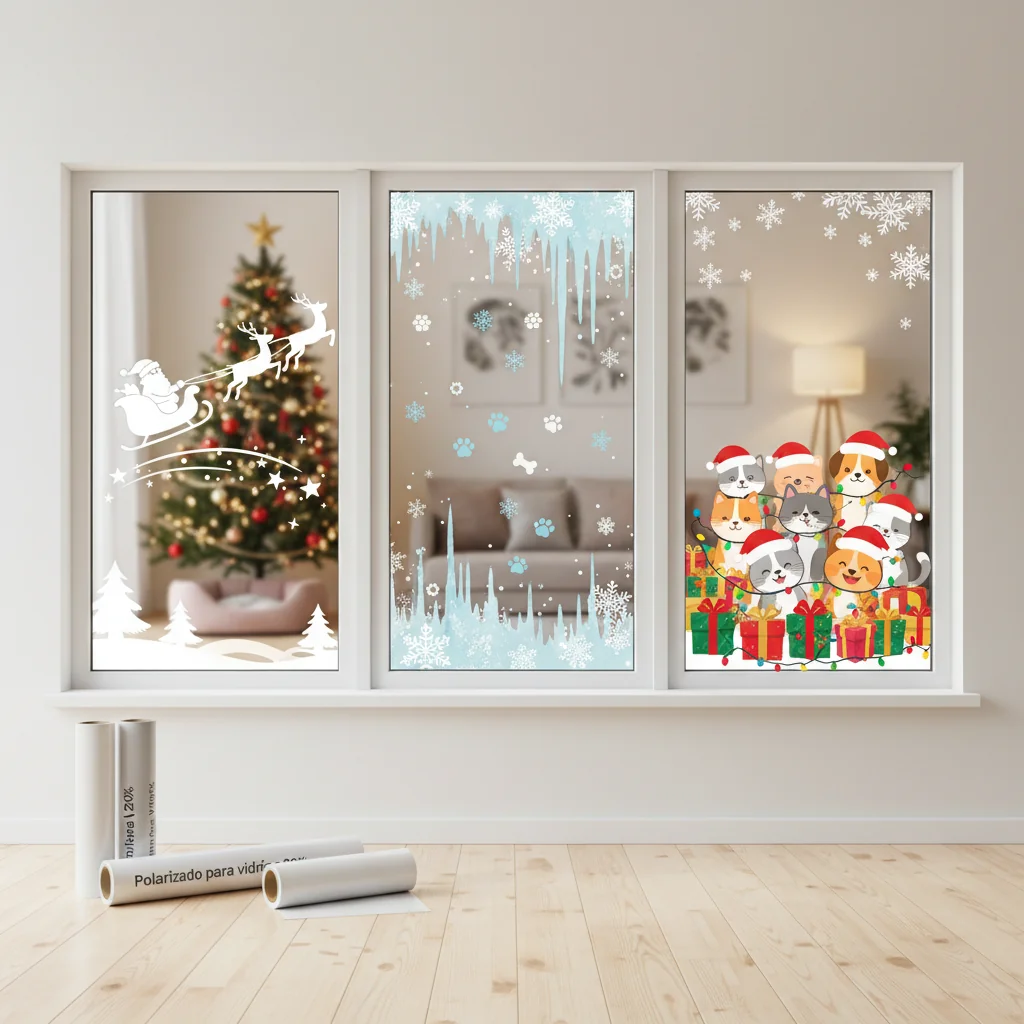 navidad vinilos decorativos para ventanas de n/d beneficios