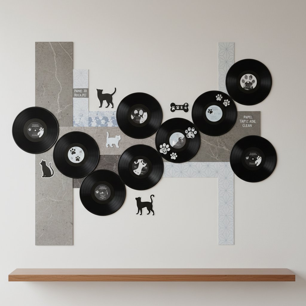 pared decoracion con discos de vinilo en n/d cómo elegir