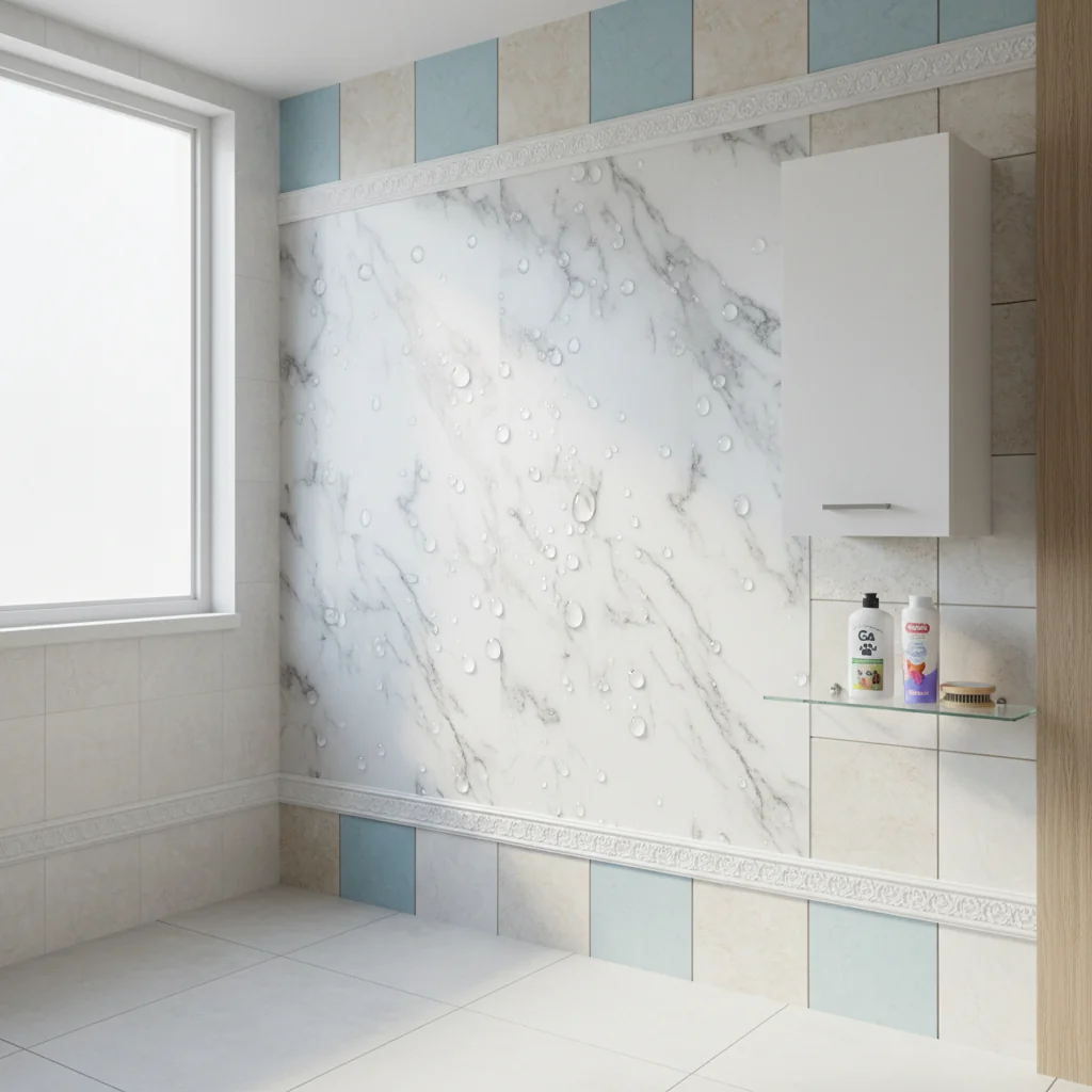 pared vinilica bano n/d beneficios