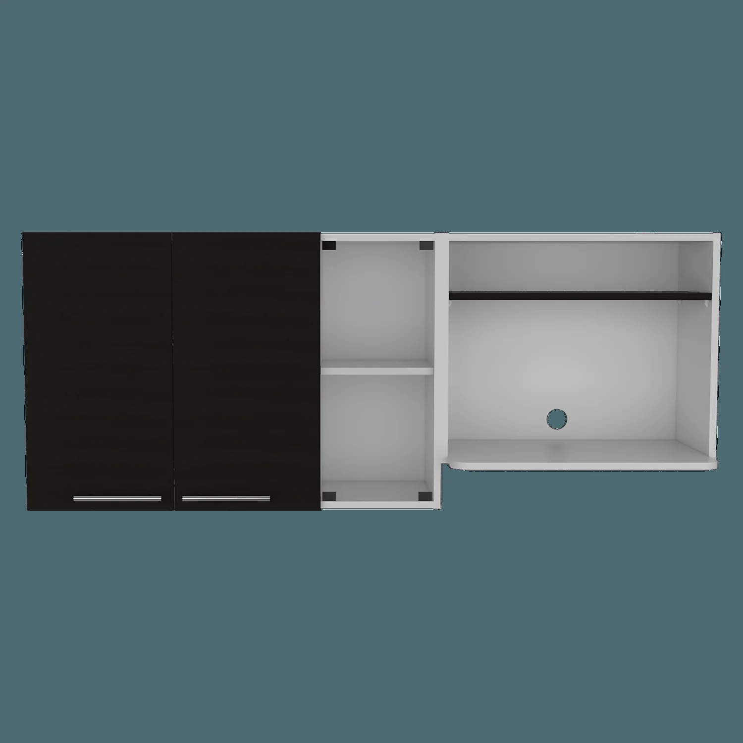 Gabinete Superior Gina Cocina RTA Blanco + wengue - Imagen 2