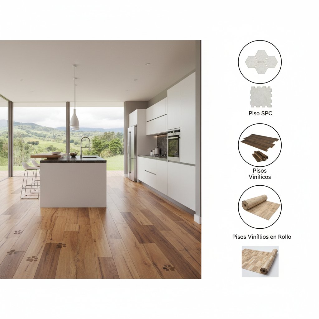 piso de madera cocina cómo elegir
