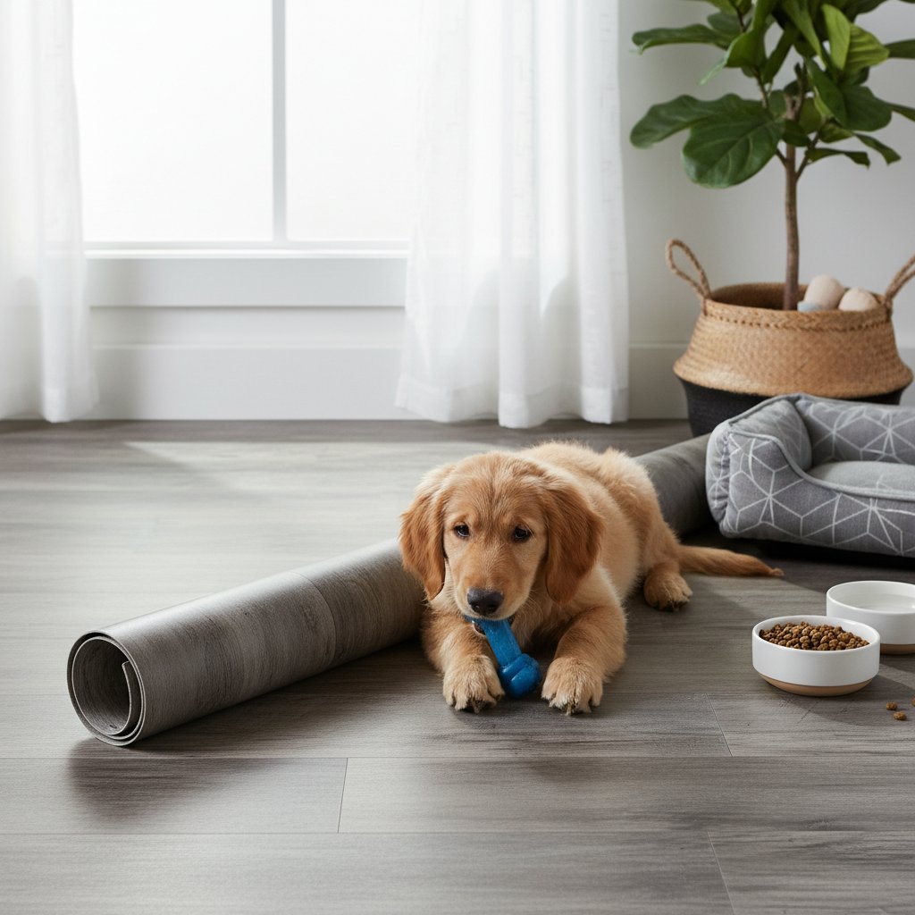 piso de madera color gris — alimento natural para mascotas en Colombia