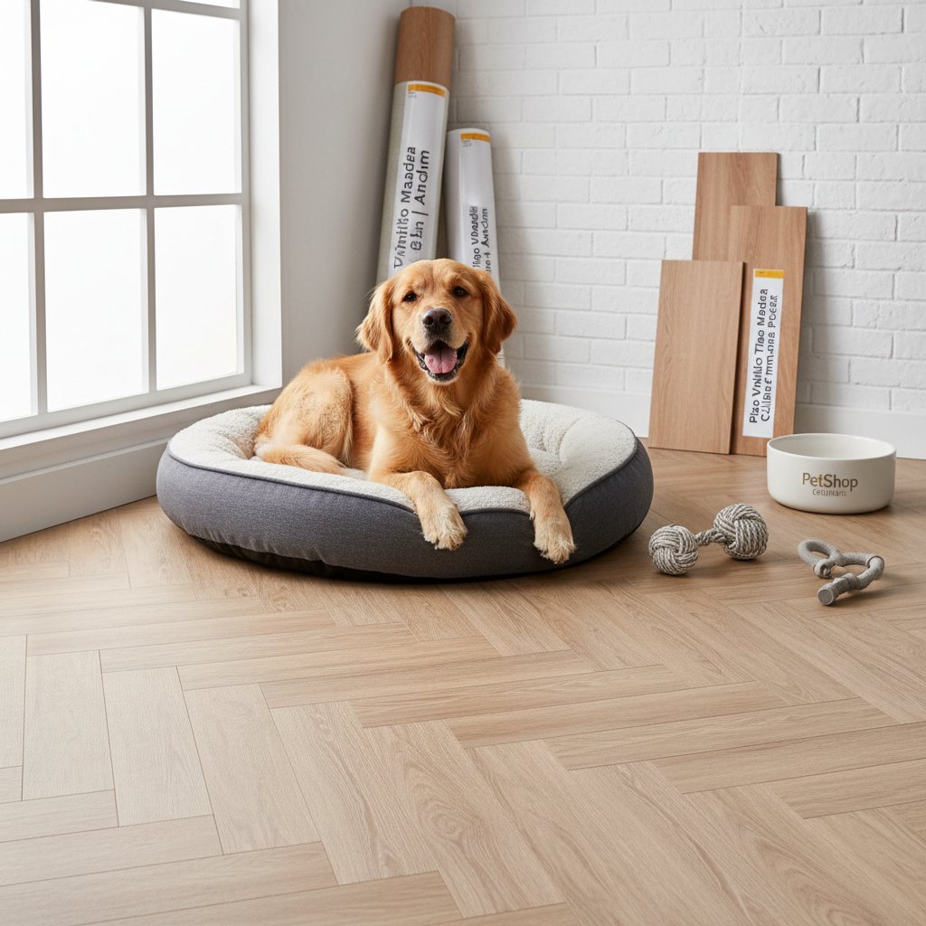 piso de madera en herringbone — alimento natural para mascotas en Colombia