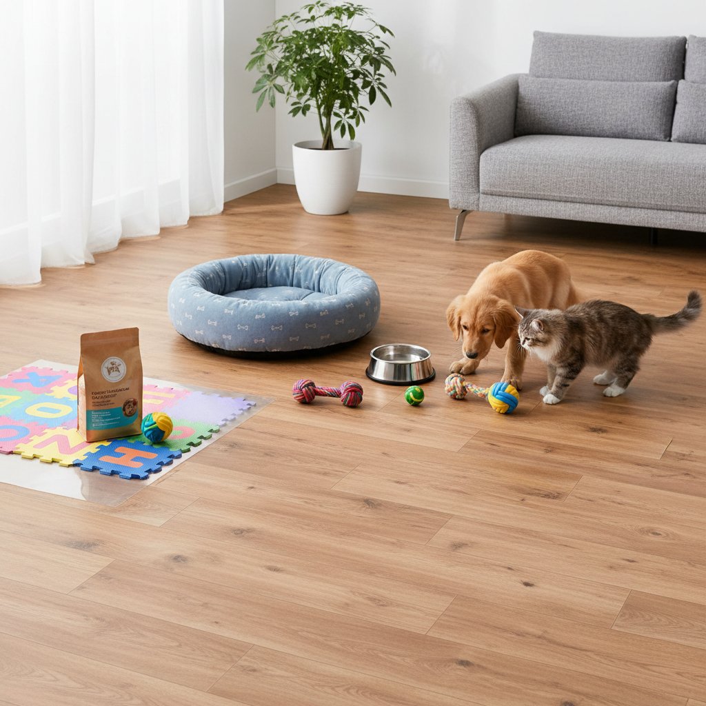 piso de tabloncillo — alimento natural para mascotas en Colombia