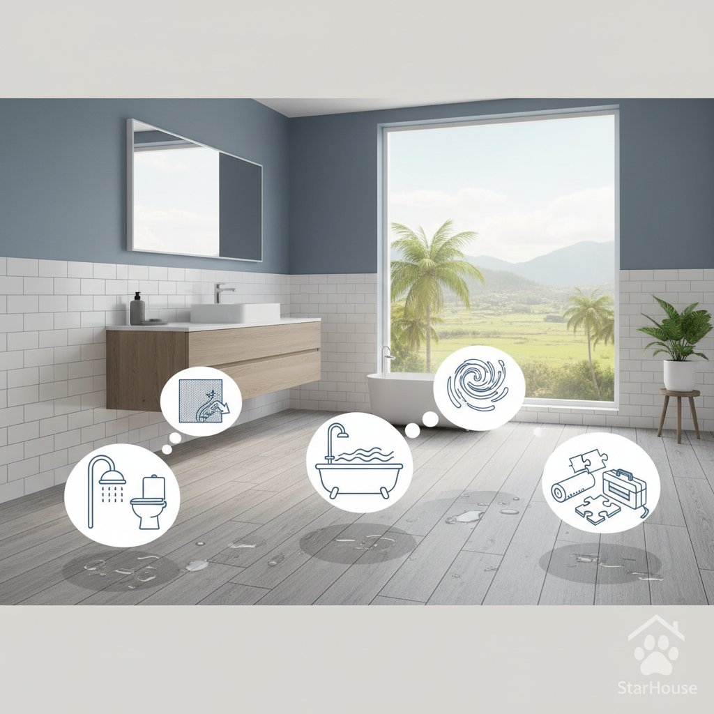 piso de vinilo para baño cómo elegir