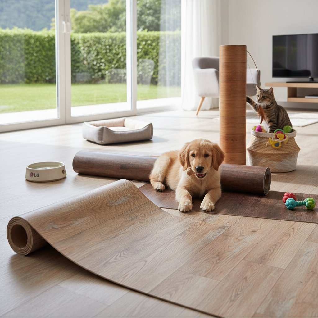 piso de vinilo tipo madera — alimento natural para mascotas en Colombia
