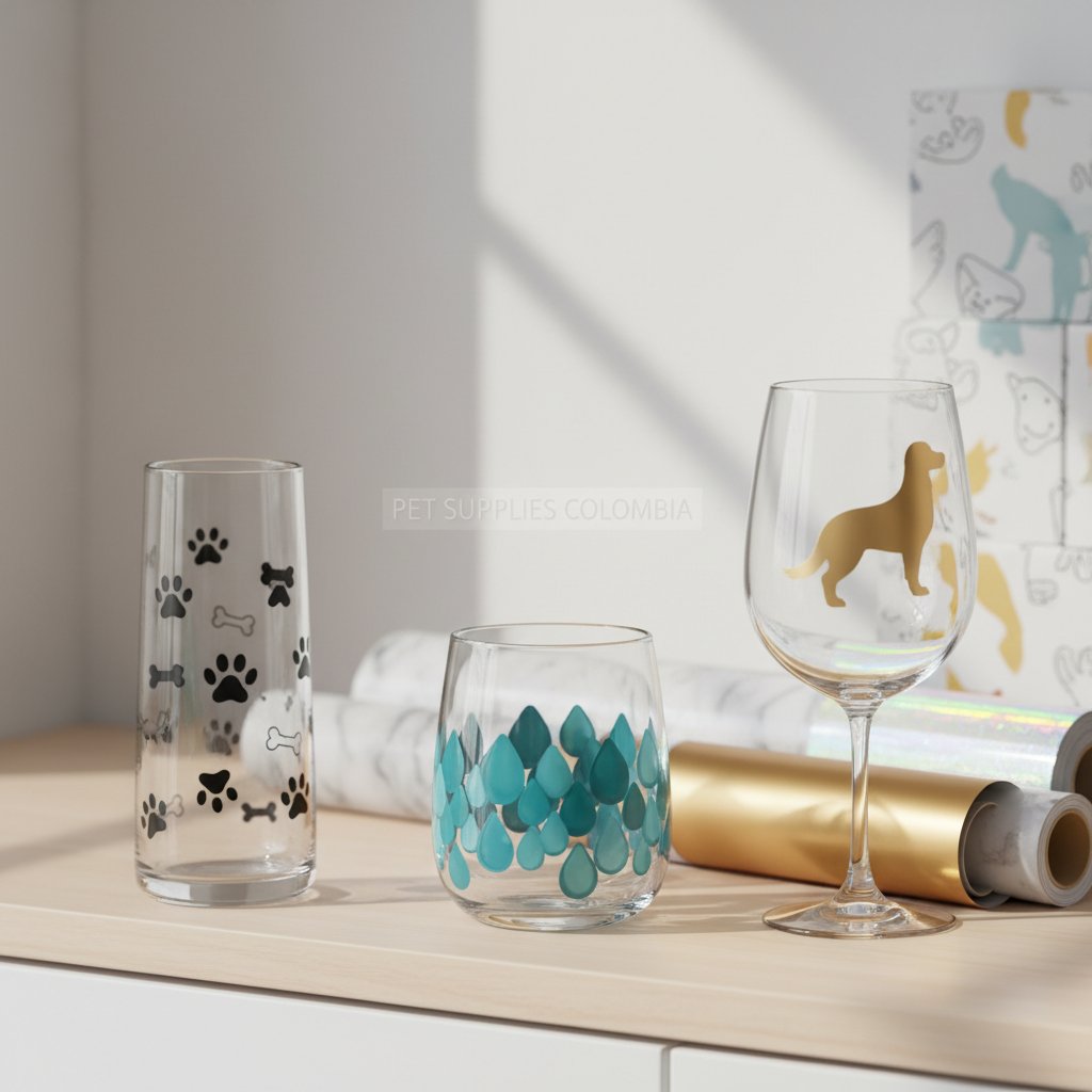 vasos con vinilo adhesivo n/d cómo elegir