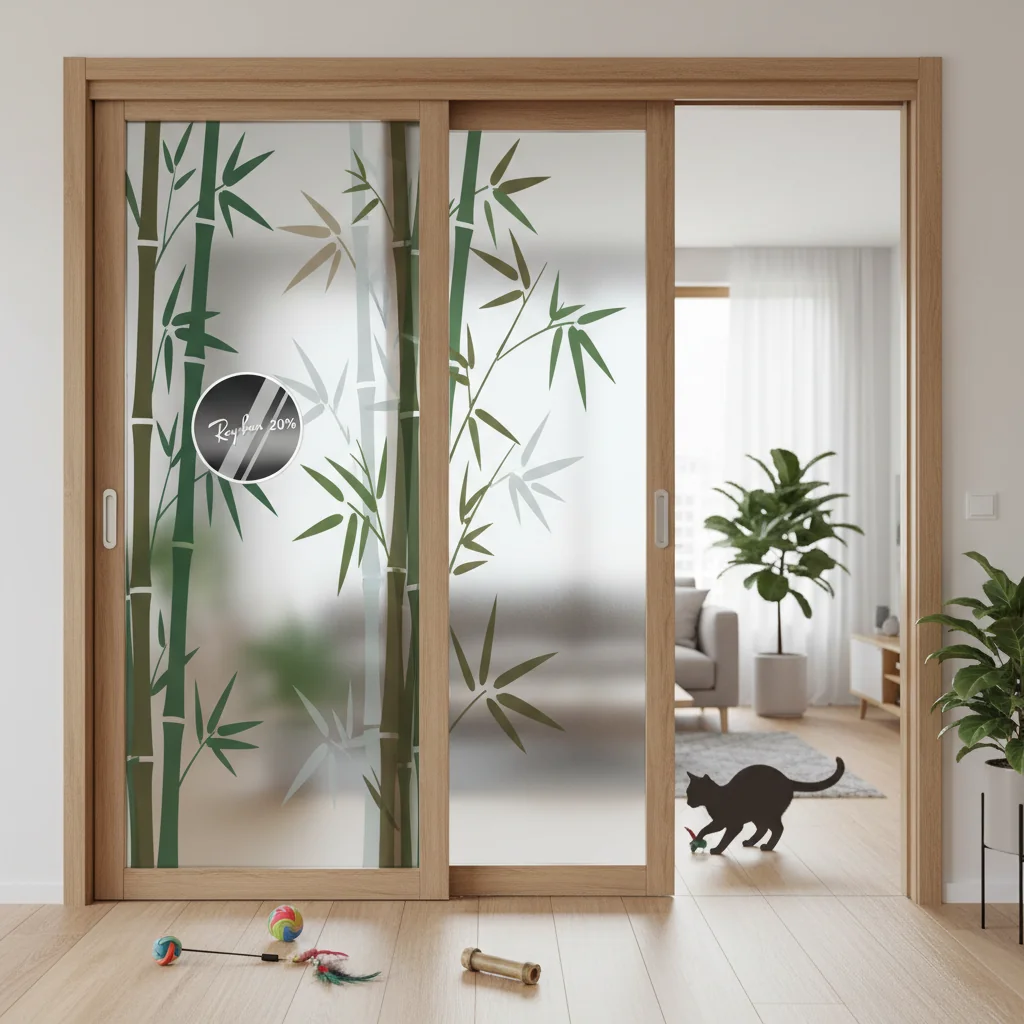 vidrio bamboo vinilo para puerta de n/d cómo elegir