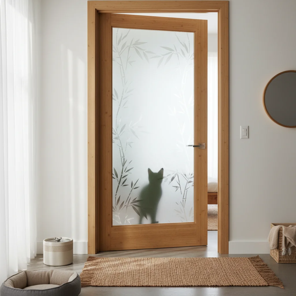 vidrio bamboo vinilo para puerta de n/d — alimento natural para mascotas en Colombia
