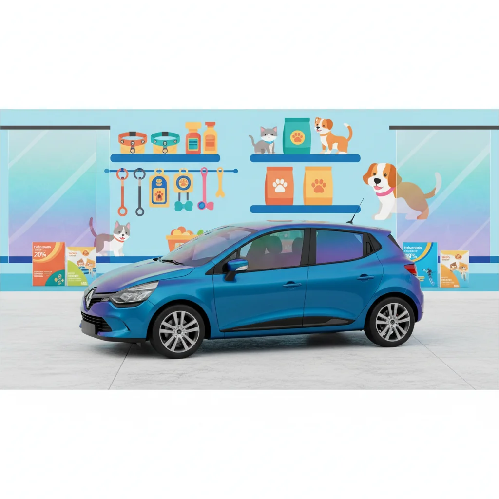 vidrio  clio azul con vinilo en el techo efecto n/d beneficios