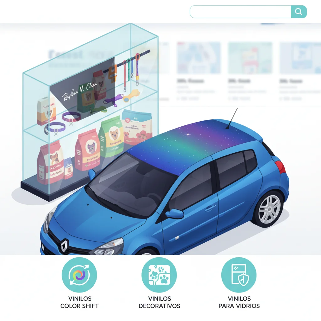 vidrio clio azul con vinilo en el techo efecto n/d beneficios
