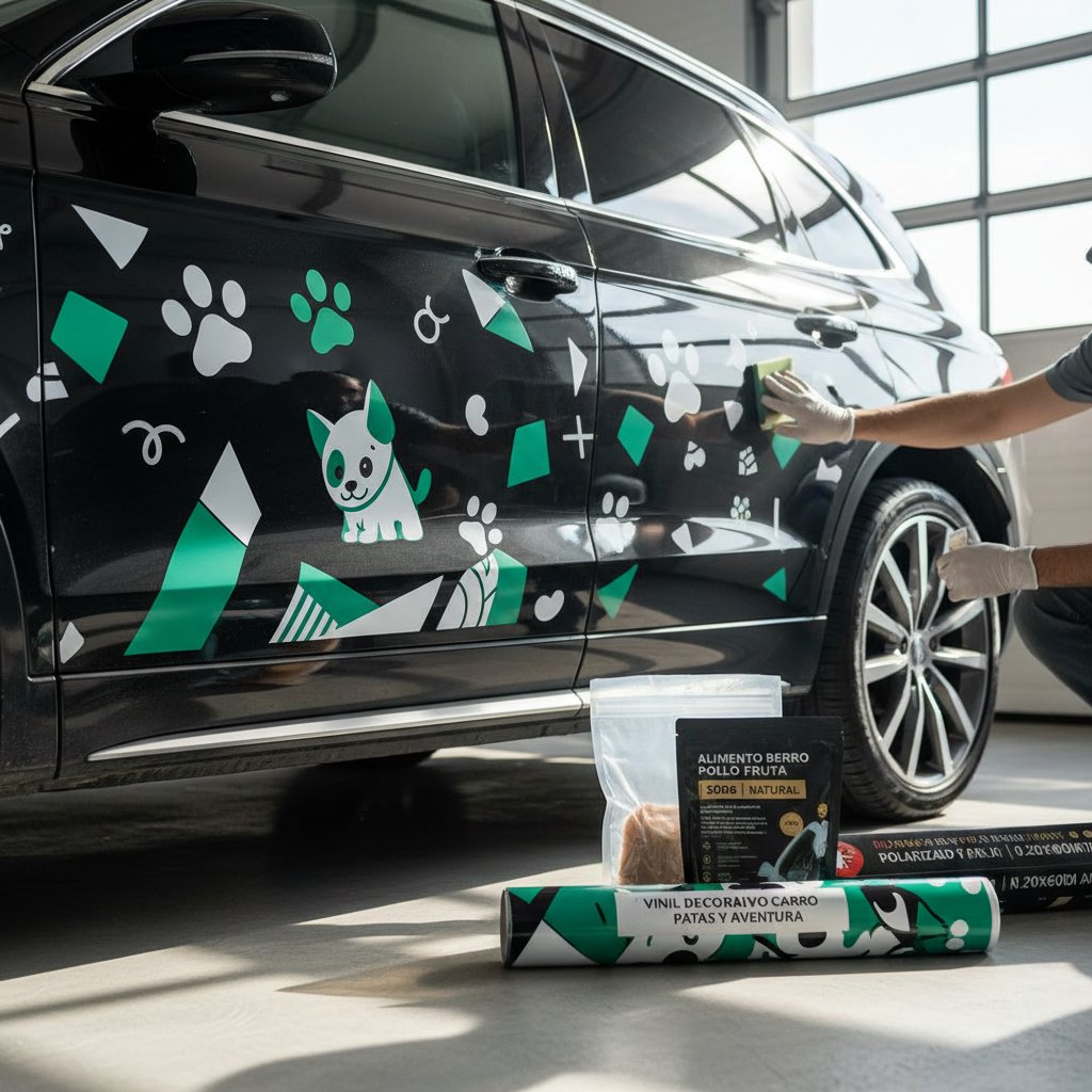 vinil decorativo carro n/d — alimento natural para mascotas en Colombia
