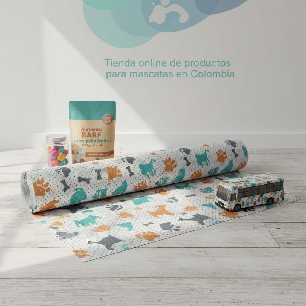 vinil microperforado impreso n/d — alimento natural para mascotas en Colombia