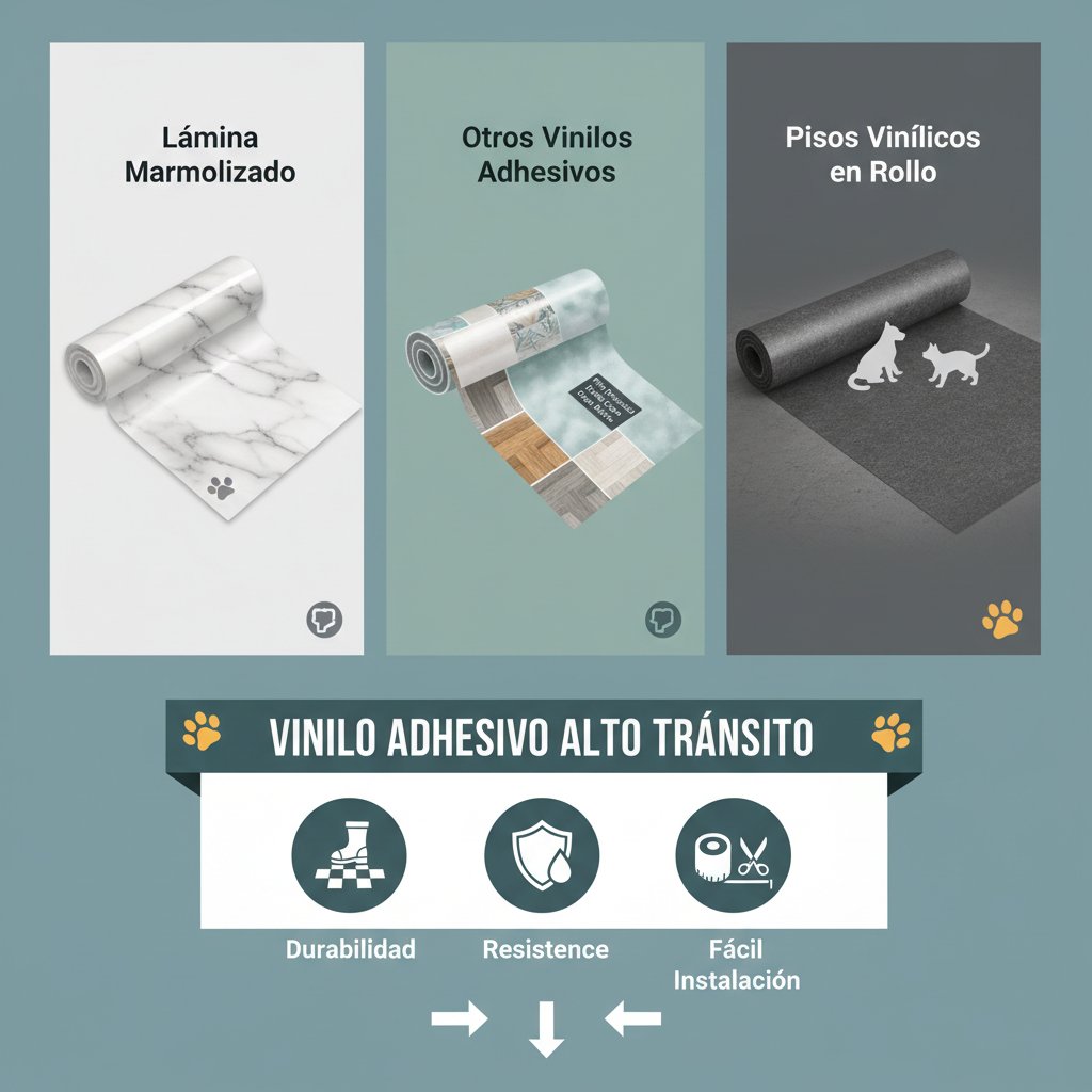 vinilo adhesivo alto transito n/d cómo elegir