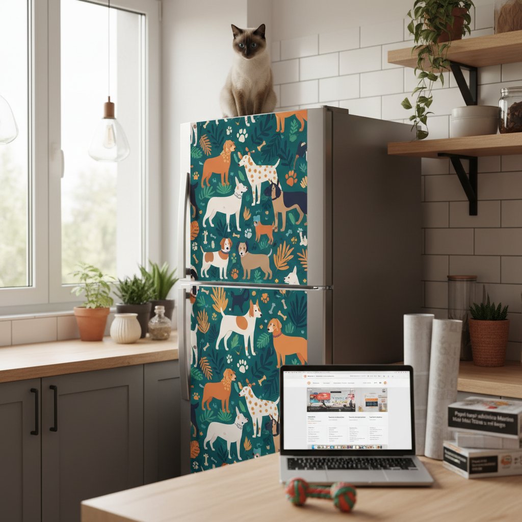 vinilo adhesivo para nevera — alimento natural para mascotas en Colombia