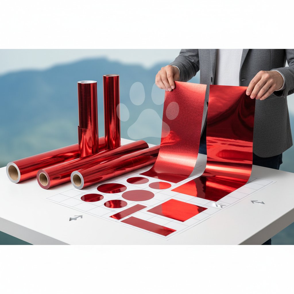 vinilo adhesivo rojo metalizado cómo elegir