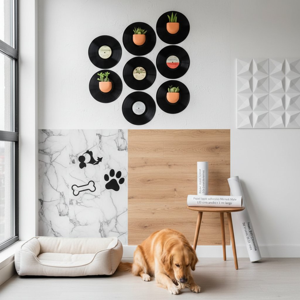 vinilo como decorar con discos de n/d — alimento natural para mascotas en Colombia