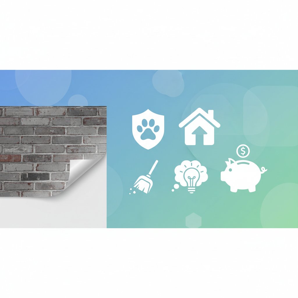 vinilo de pared ladrillo n/d beneficios