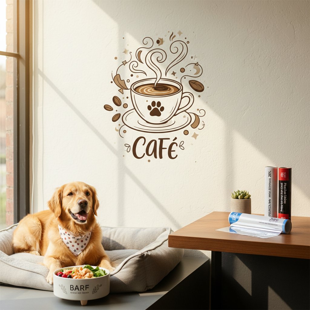 vinilo decorativo cafe n/d — alimento natural para mascotas en Colombia