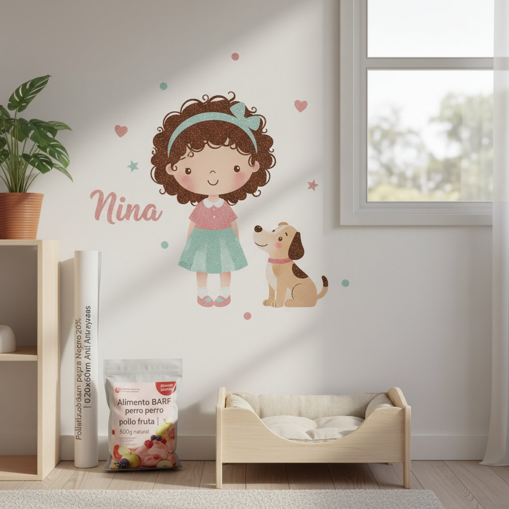 vinilo decorativo nina — alimento natural para mascotas en Colombia