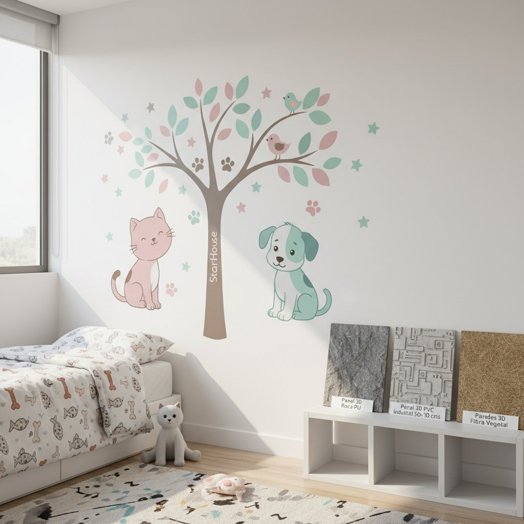 vinilo decorativo pared nina n/d — alimento natural para mascotas en Colombia
