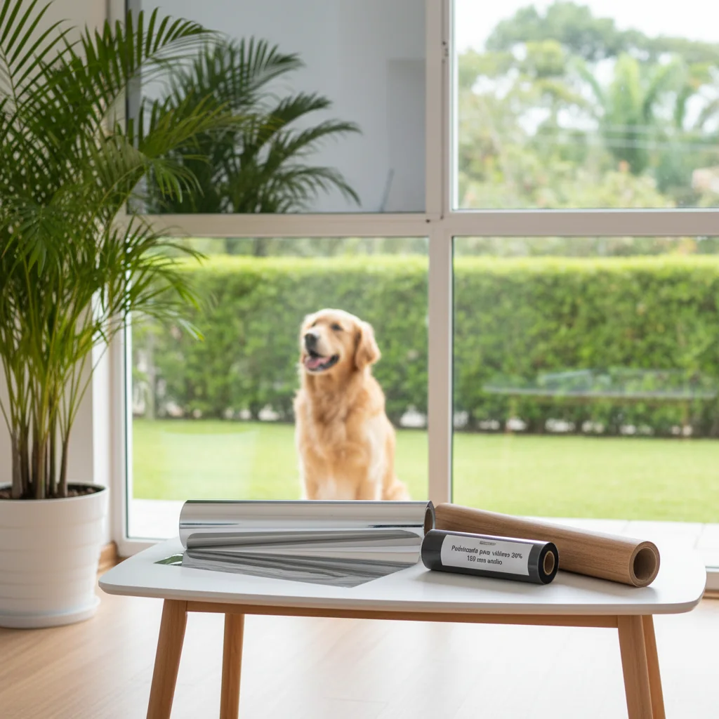 vinilo efecto espejo ventana n/d — alimento natural para mascotas en Colombia