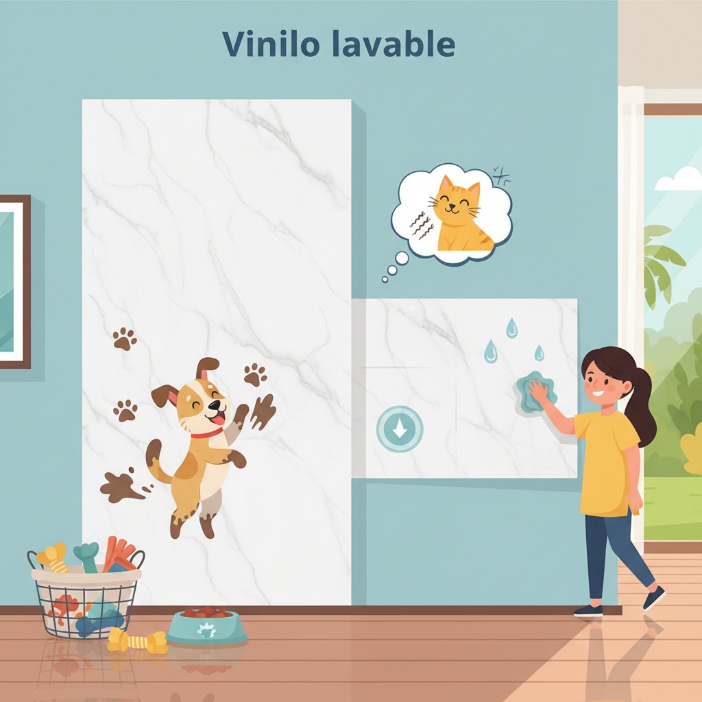 vinilo lavable pared n/d beneficios