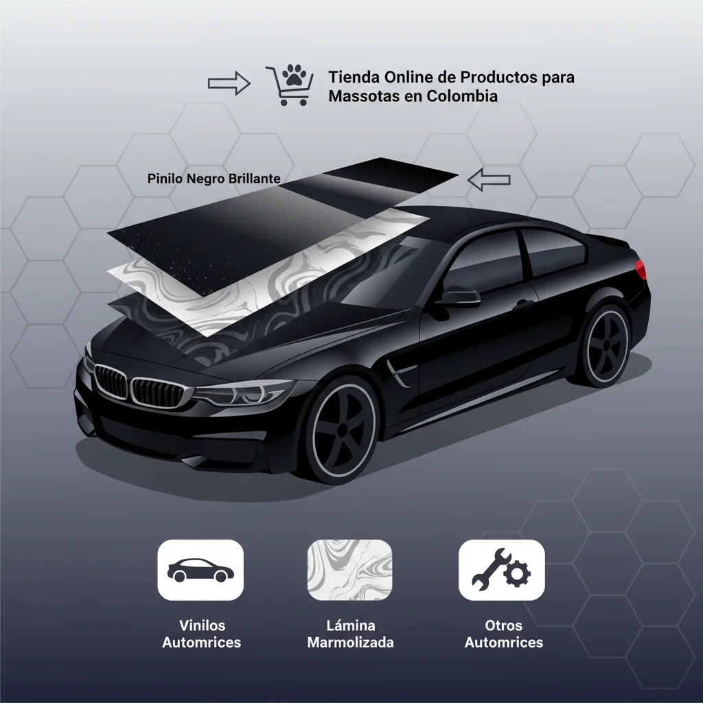 vinilo negro brillante para auto n/d cómo elegir