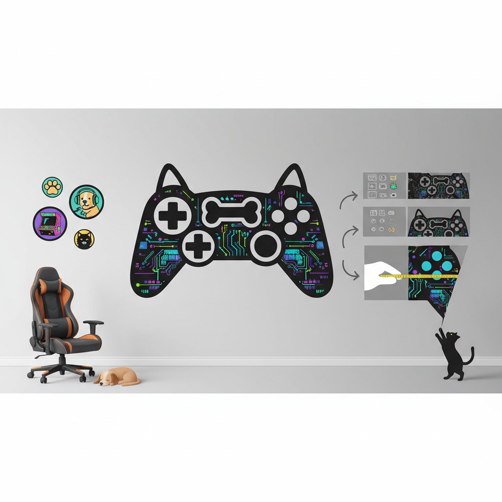 vinilo pared gamer n/d cómo elegir
