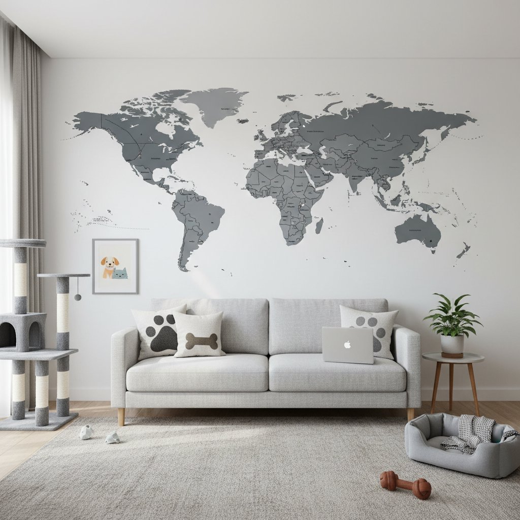 vinilo pared mapamundi n/d beneficios