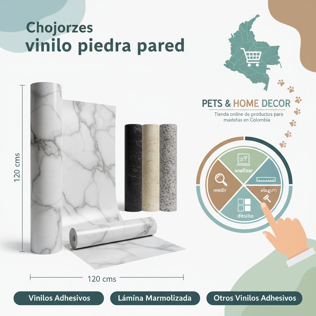 vinilo piedra pared n/d cómo elegir