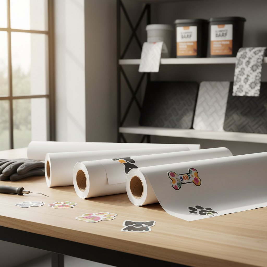 vinilo textil imprimible — alimento natural para mascotas en Colombia