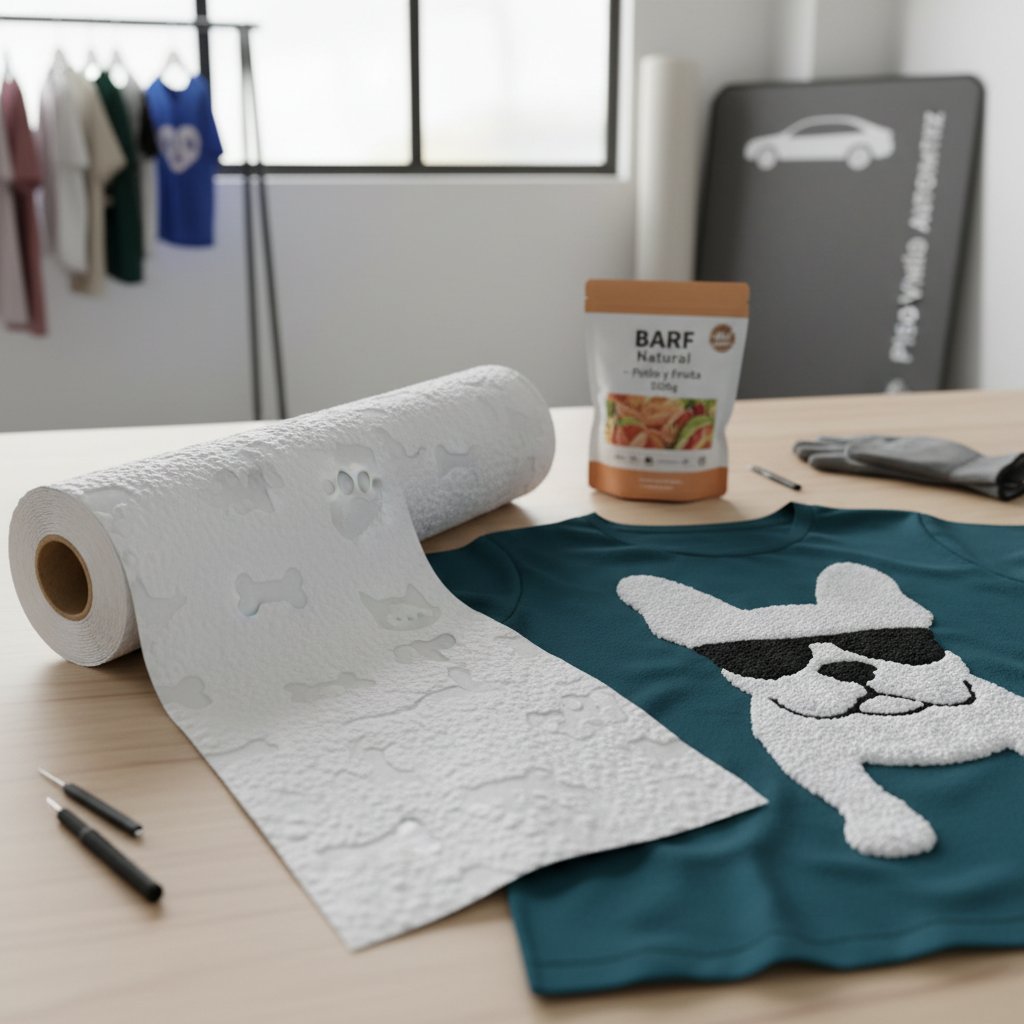 vinilo textil puff — alimento natural para mascotas en Colombia