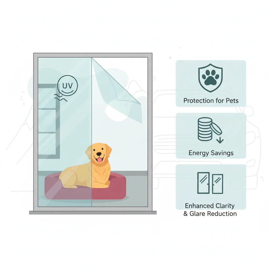 vinilo transparente en vidrio n/d beneficios