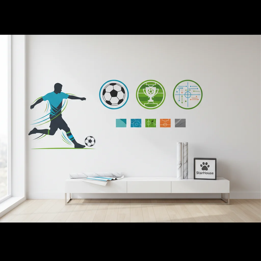 vinilos de futbol para paredes n/d cómo elegir