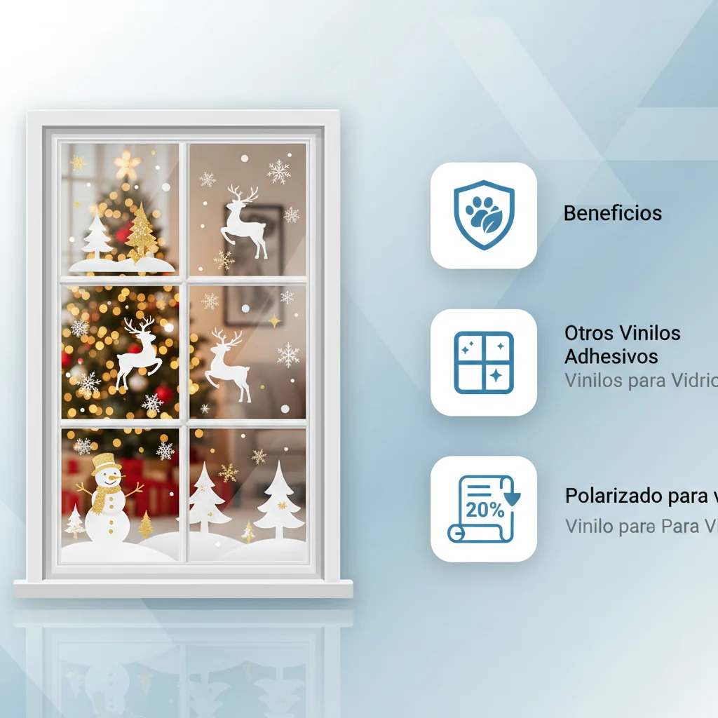 vinilos decoracion para ventanas de navidad n/d beneficios