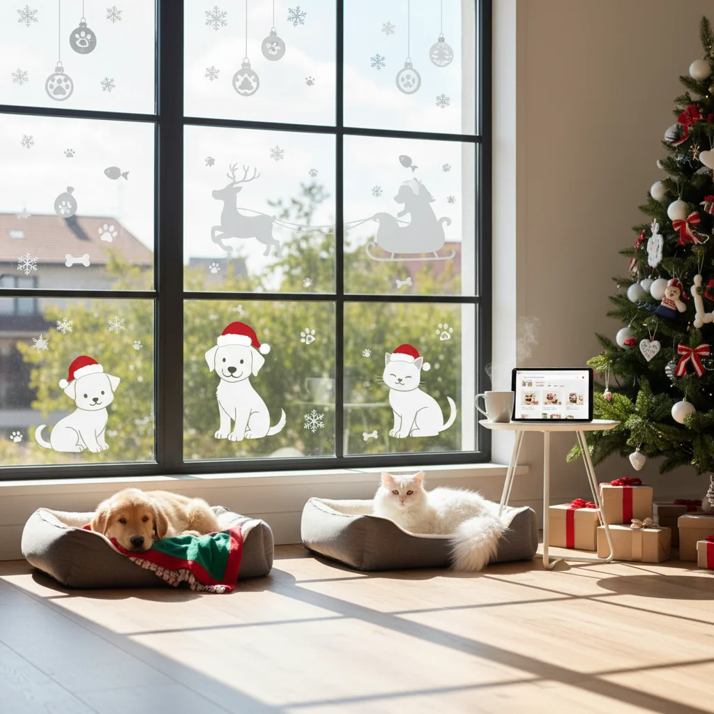 vinilos decoraciones ventanas navidad n/d beneficios