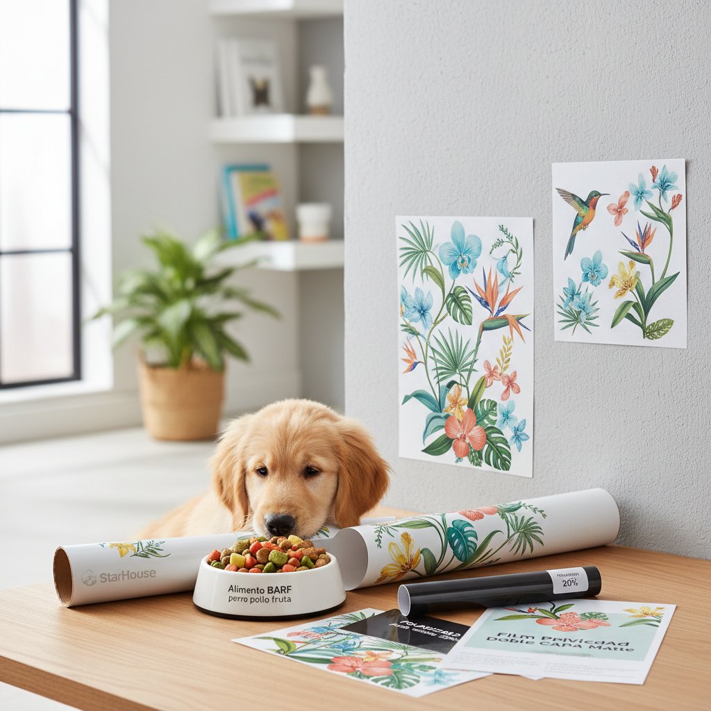 vinilos decorativos de flores n/d — alimento natural para mascotas en Colombia